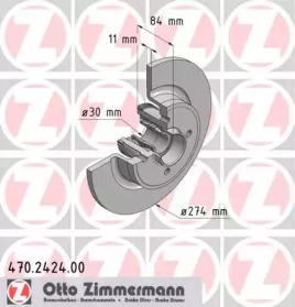 Тормозной диск (ZIMMERMANN: 470.2424.00)