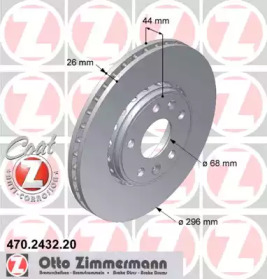 Тормозной диск (ZIMMERMANN: 470.2432.20)