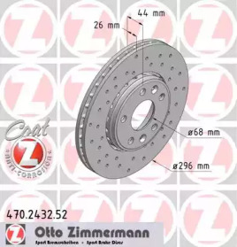 Тормозной диск (ZIMMERMANN: 470.2432.52)