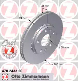 Тормозной диск (ZIMMERMANN: 470.2433.20)