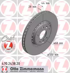 Тормозной диск (ZIMMERMANN: 470.2438.20)