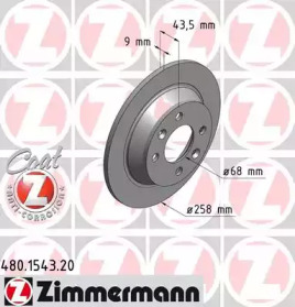 Тормозной диск (ZIMMERMANN: 480.1543.20)