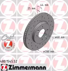 Тормозной диск (ZIMMERMANN: 480.1545.52)