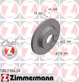 Тормозной диск (ZIMMERMANN: 500.2304.20)