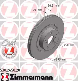 Тормозной диск (ZIMMERMANN: 530.2458.20)