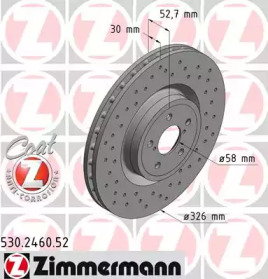 Тормозной диск (ZIMMERMANN: 530.2460.52)