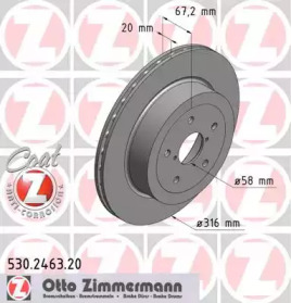 Тормозной диск (ZIMMERMANN: 530.2463.20)