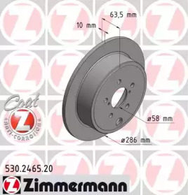 Тормозной диск (ZIMMERMANN: 530.2465.20)