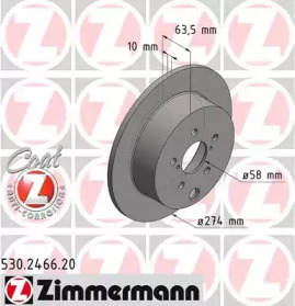 Тормозной диск (ZIMMERMANN: 530.2466.20)