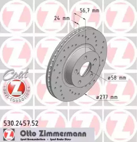 Тормозной диск (ZIMMERMANN: 530.2457.52)