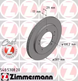 Тормозной диск (ZIMMERMANN: 540.5308.20)