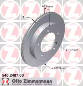 Тормозной диск (ZIMMERMANN: 540.2487.00)