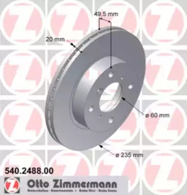 Тормозной диск (ZIMMERMANN: 540.2488.00)