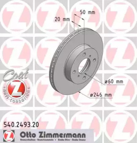 Тормозной диск (ZIMMERMANN: 540.2493.20)