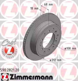 Тормозной диск (ZIMMERMANN: 590.2821.20)