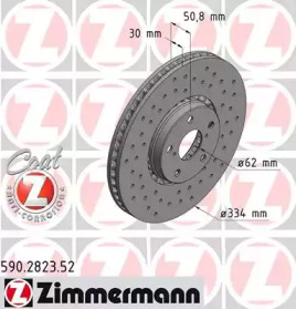 Тормозной диск (ZIMMERMANN: 590.2823.52)