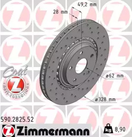 Тормозной диск (ZIMMERMANN: 590.2825.52)