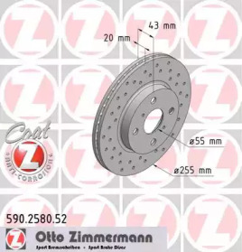 Тормозной диск (ZIMMERMANN: 590.2580.52)