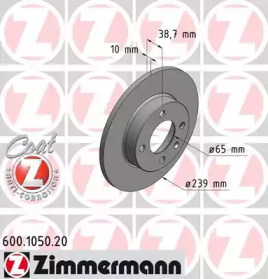 Тормозной диск (ZIMMERMANN: 600.1050.20)