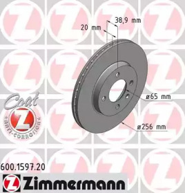 Тормозной диск (ZIMMERMANN: 600.1597.20)