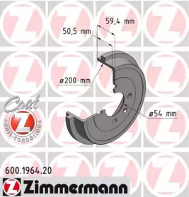 Тормозный барабан (ZIMMERMANN: 600.1964.20)