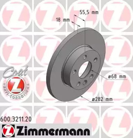 Тормозной диск (ZIMMERMANN: 600.3211.20)