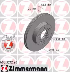 Тормозной диск (ZIMMERMANN: 600.3212.20)