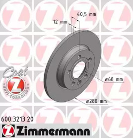 Тормозной диск (ZIMMERMANN: 600.3213.20)