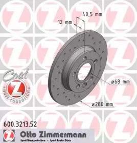 Тормозной диск (ZIMMERMANN: 600.3213.52)