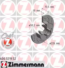 Тормозной диск (ZIMMERMANN: 600.3219.52)