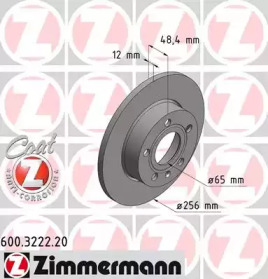 Тормозной диск (ZIMMERMANN: 600.3222.20)