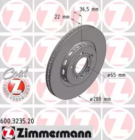 Тормозной диск (ZIMMERMANN: 600.3235.20)