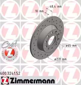 Тормозной диск (ZIMMERMANN: 600.3241.52)