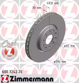 Тормозной диск (ZIMMERMANN: 600.3242.20)