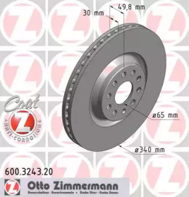 Тормозной диск (ZIMMERMANN: 600.3243.20)