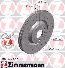 Тормозной диск (ZIMMERMANN: 600.3243.52)