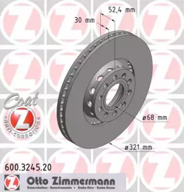 Тормозной диск (ZIMMERMANN: 600.3245.20)