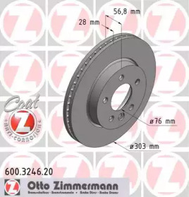 Тормозной диск (ZIMMERMANN: 600.3246.20)