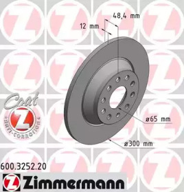 Тормозной диск (ZIMMERMANN: 600.3252.20)