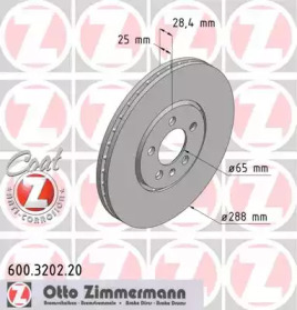 Тормозной диск (ZIMMERMANN: 600.3202.20)