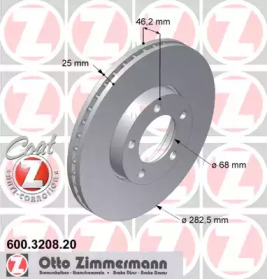 Тормозной диск (ZIMMERMANN: 600.3208.20)