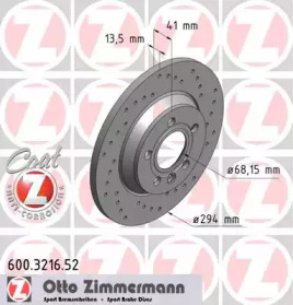 Тормозной диск (ZIMMERMANN: 600.3216.52)