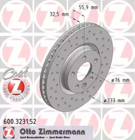 Тормозной диск (ZIMMERMANN: 600.3231.52)