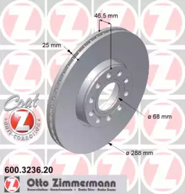 Тормозной диск (ZIMMERMANN: 600.3236.20)