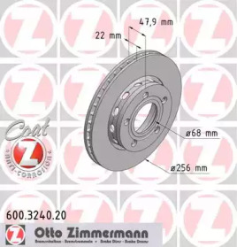 Тормозной диск (ZIMMERMANN: 600.3240.20)