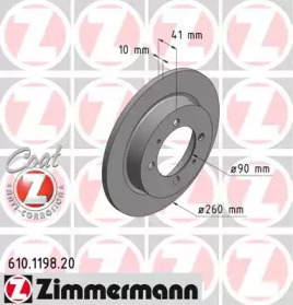 Тормозной диск (ZIMMERMANN: 610.1198.20)