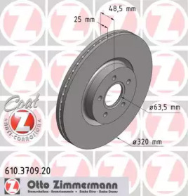 Тормозной диск (ZIMMERMANN: 610.3709.20)