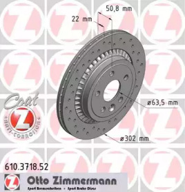 Тормозной диск (ZIMMERMANN: 610.3718.52)