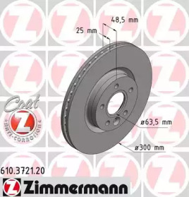 Тормозной диск (ZIMMERMANN: 610.3721.20)