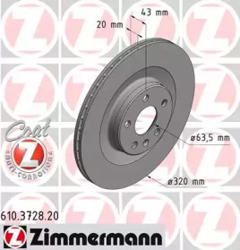 Тормозной диск (ZIMMERMANN: 610.3728.20)